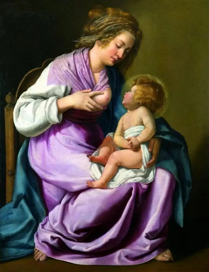 De Maagd die het Kind voedt - Artemisia Gentileschi