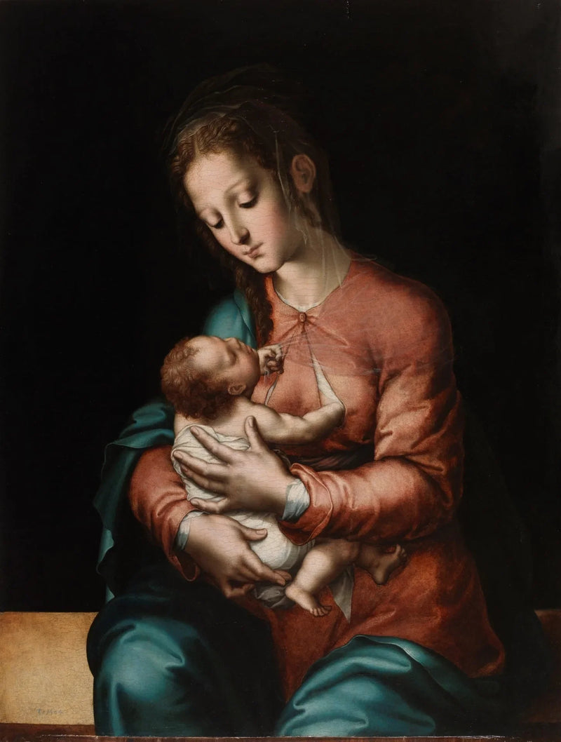 De zittende Maagd - Luis de Morales