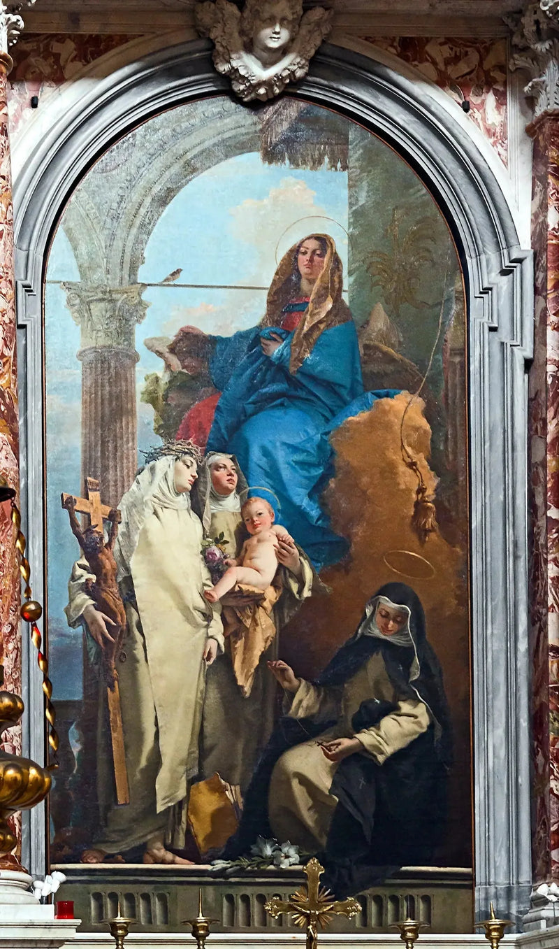 De Maagd die verschijnt aan de dominicaanse heiligen - Giovanni Battista Tiepolo