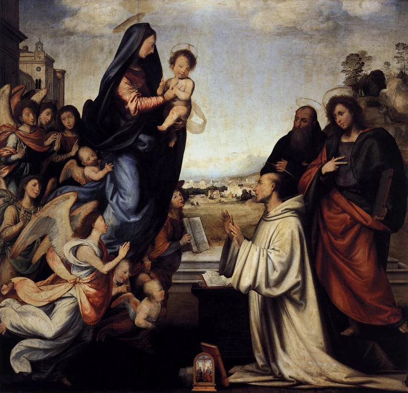 De Maagd verschijnt aan Sint-Bernard, - Fra Bartolomeo