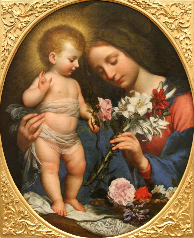 De Maagd met lelie. - Carlo Dolci