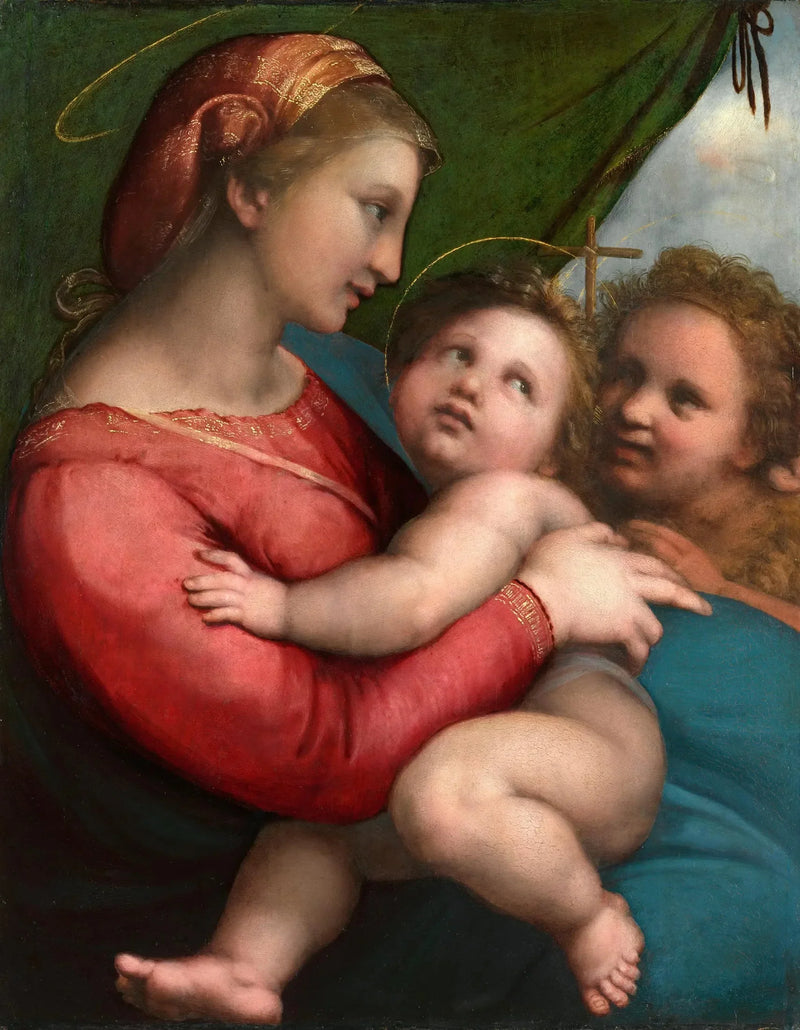 De Maagd achter het gordijn - Raphael Sanzio