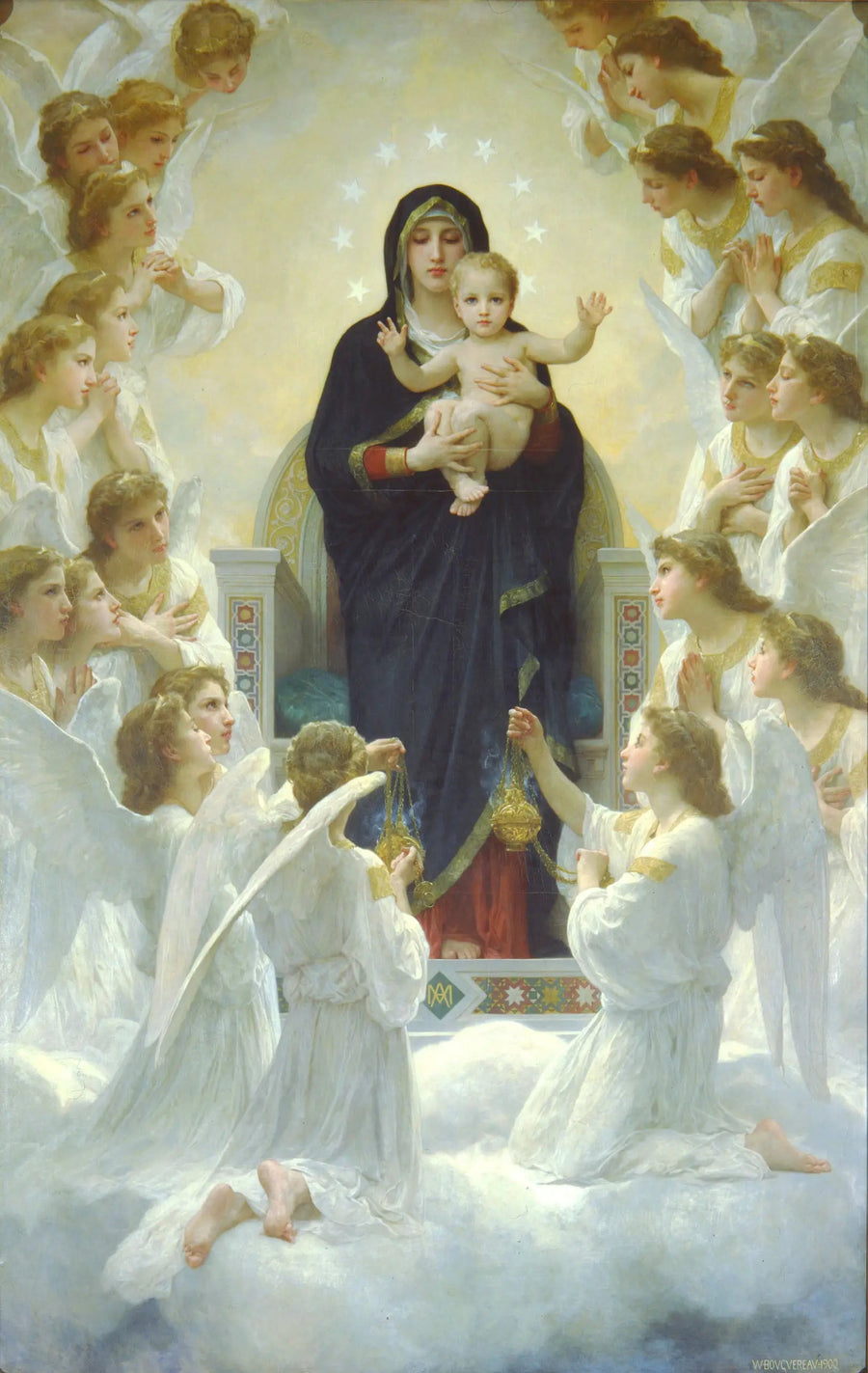 De Maagd met Engelen - Bouguereau