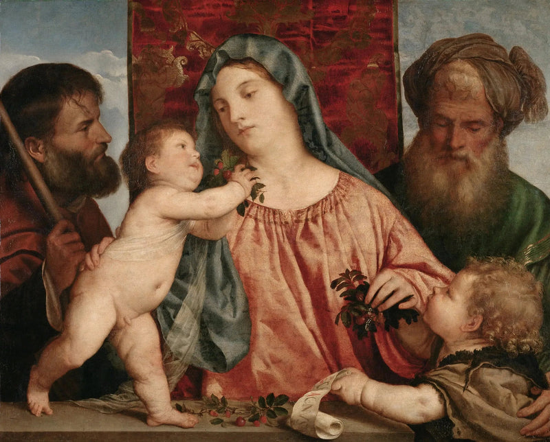 De Maagd met kersen - Titian