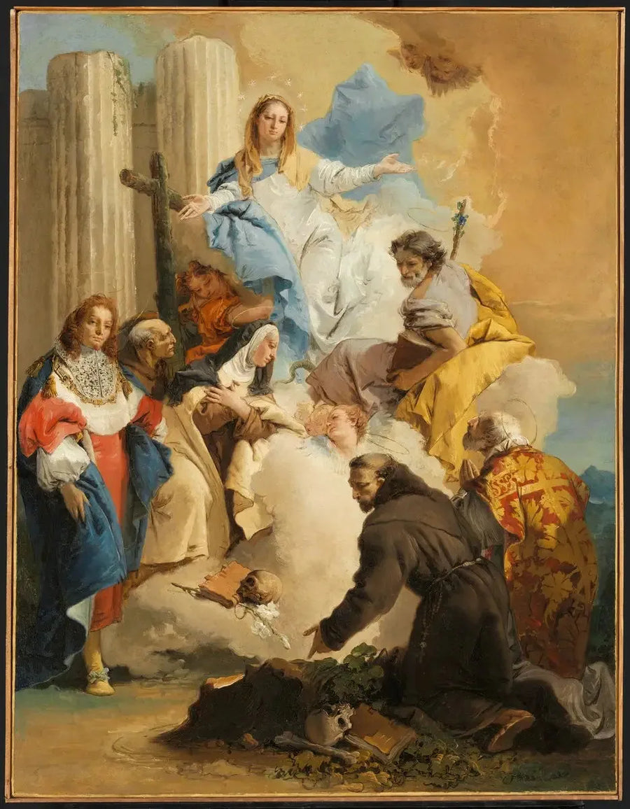 De Maagd met zes heiligen - Giovanni Battista Tiepolo