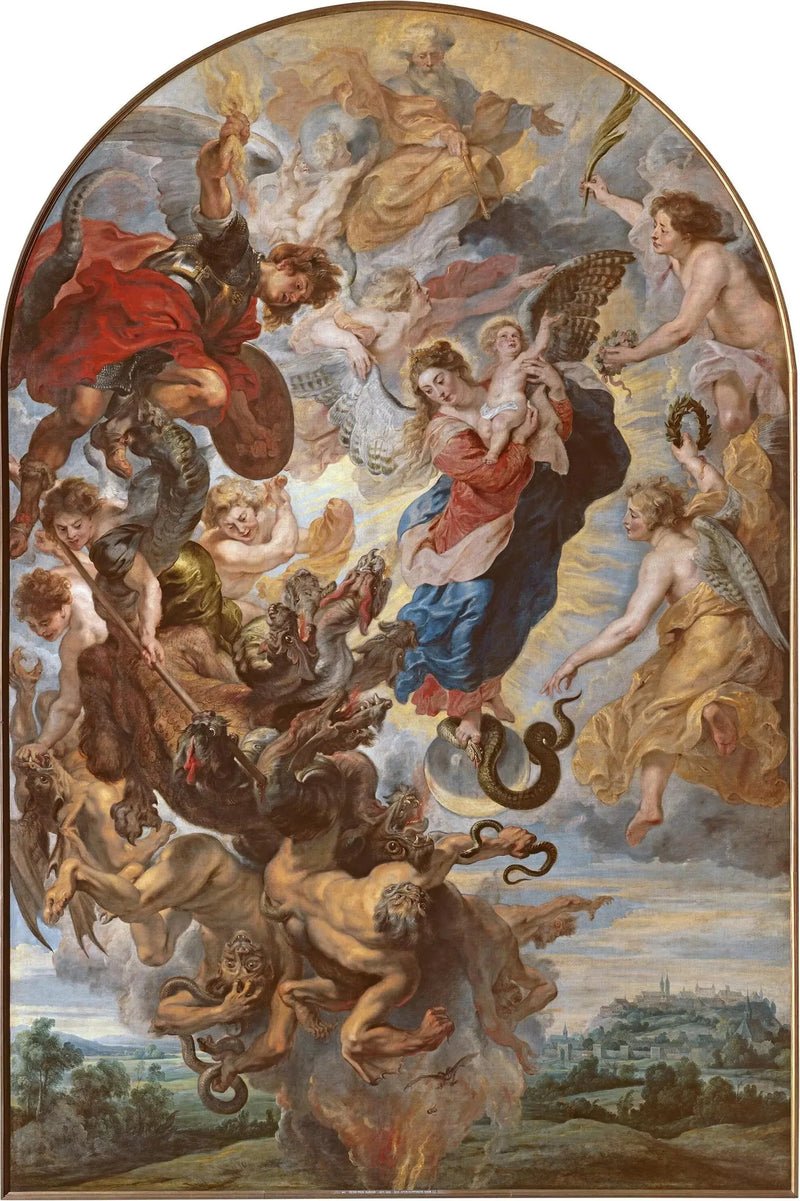 De Maagd als apocalyptische vrouw op de maan - Peter Paul Rubens