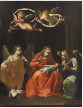De Maagd die naait of de Aankondigings-Maagd - Guido Reni