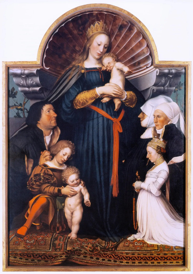 De Maagd en het Kind met de familie van burgemeester Meyer - Hans Holbein de Jonge

Source:
La Vierge et l'Enfant avec la famille du bourgmestre Meyer - Hans Holbein le Jeune