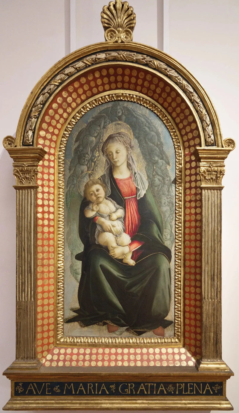 De Maagd en het Kind in een glorie van serafijnen - Sandro Botticelli