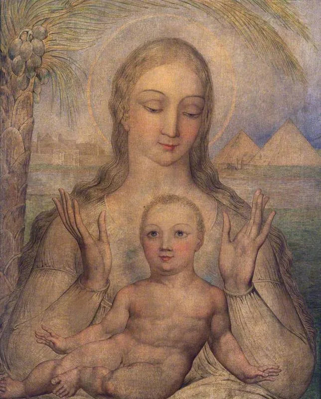 De Maagd en het Kind in Egypte - William Blake