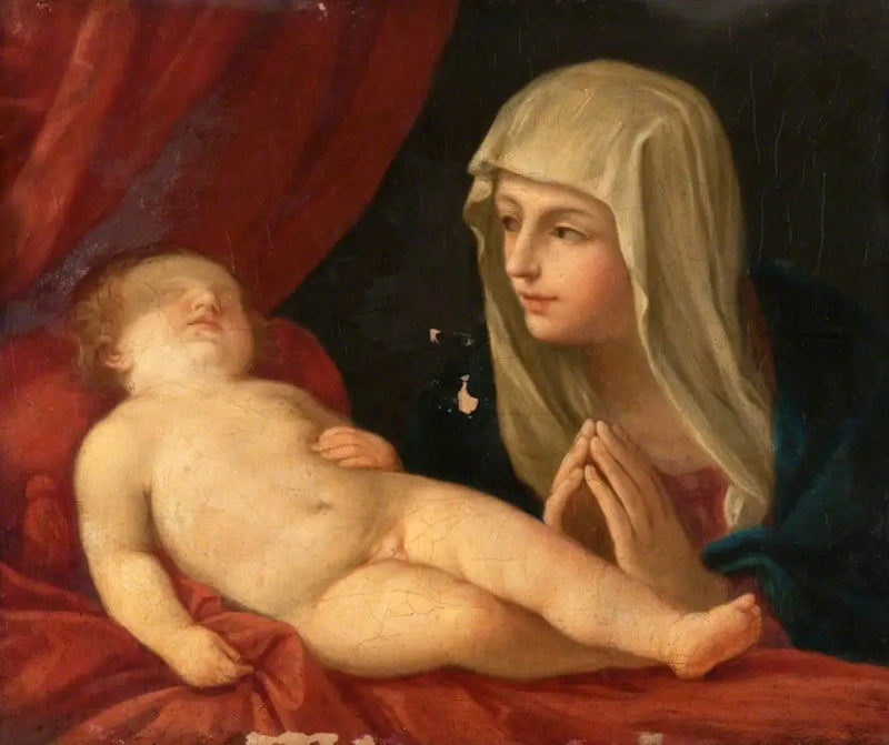 De Maagd en het slapende Kindje - Guido Reni