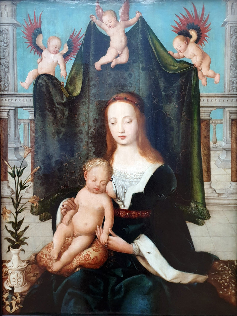 De Maagd en het slapende Kind - Hans Holbein de Oudere