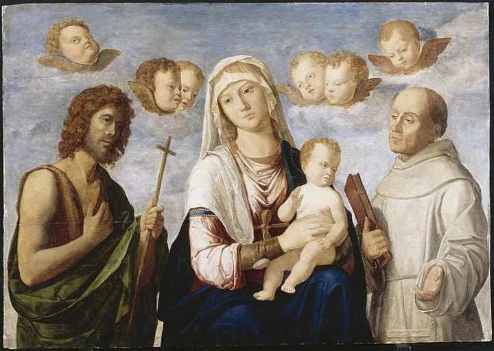 De Maagd en het Kind tussen Sint-Jan de Doper en Sint-Franciscus - Cima da Conegliano