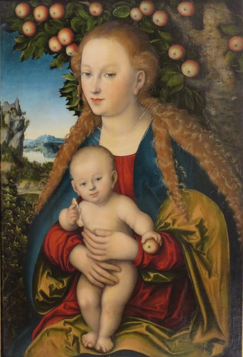 De Maagd en het Kind Jezus onder de appelboom - Lucas Cranach de Oudere