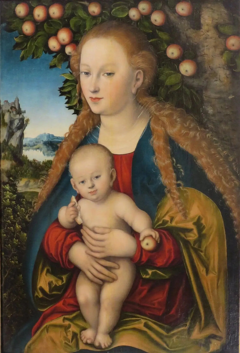De Maagd en het Kind Jezus onder de appelboom - Lucas Cranach de Oudere
