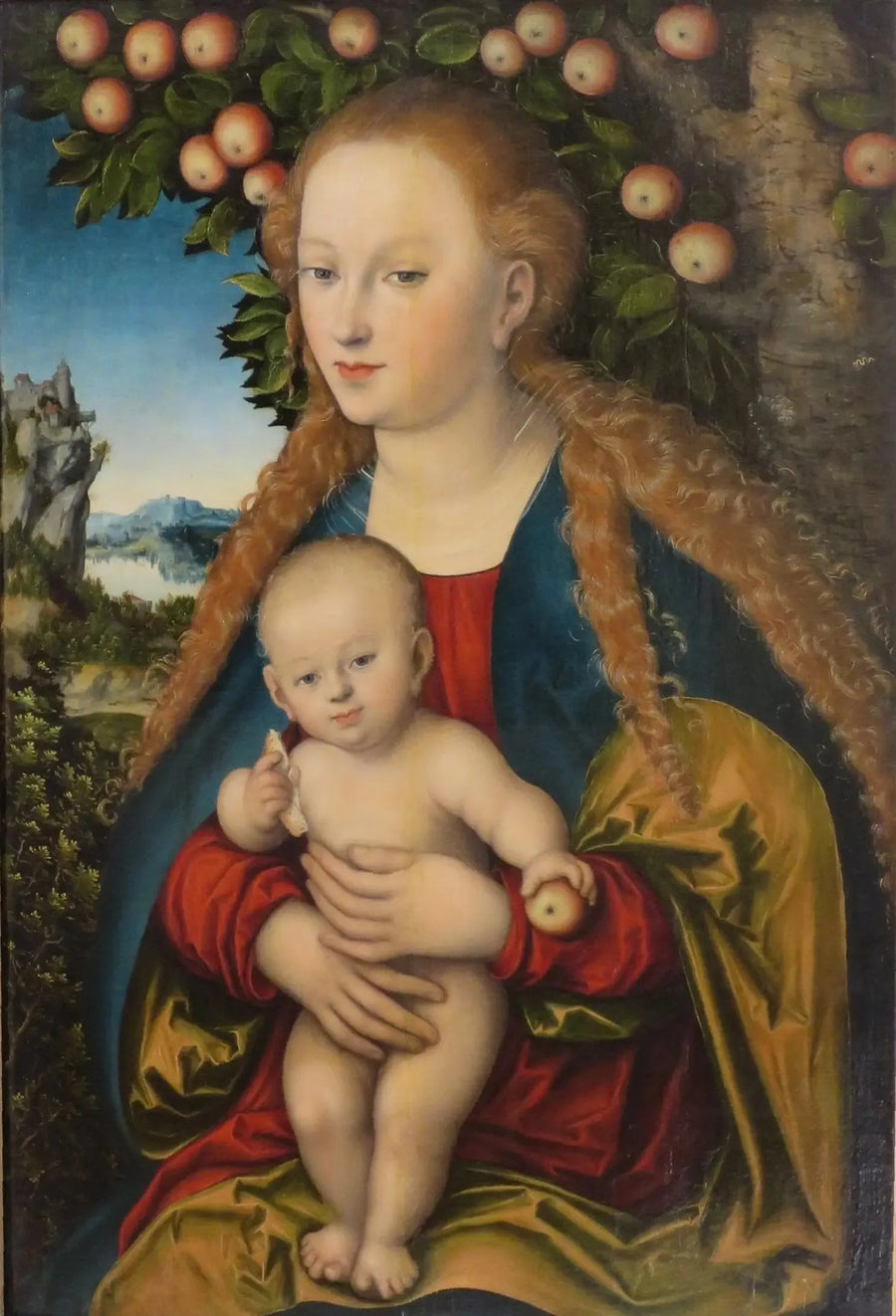 De Maagd en het Kind Jezus onder de appelboom - Lucas Cranach de Oudere