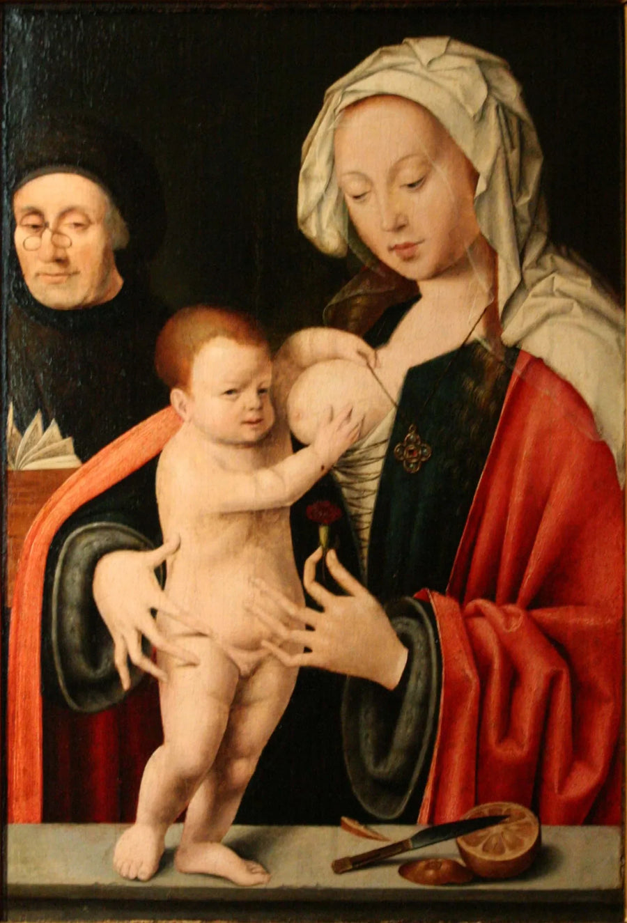 De Maagd, het Kind en een donateur - Joos van Cleve