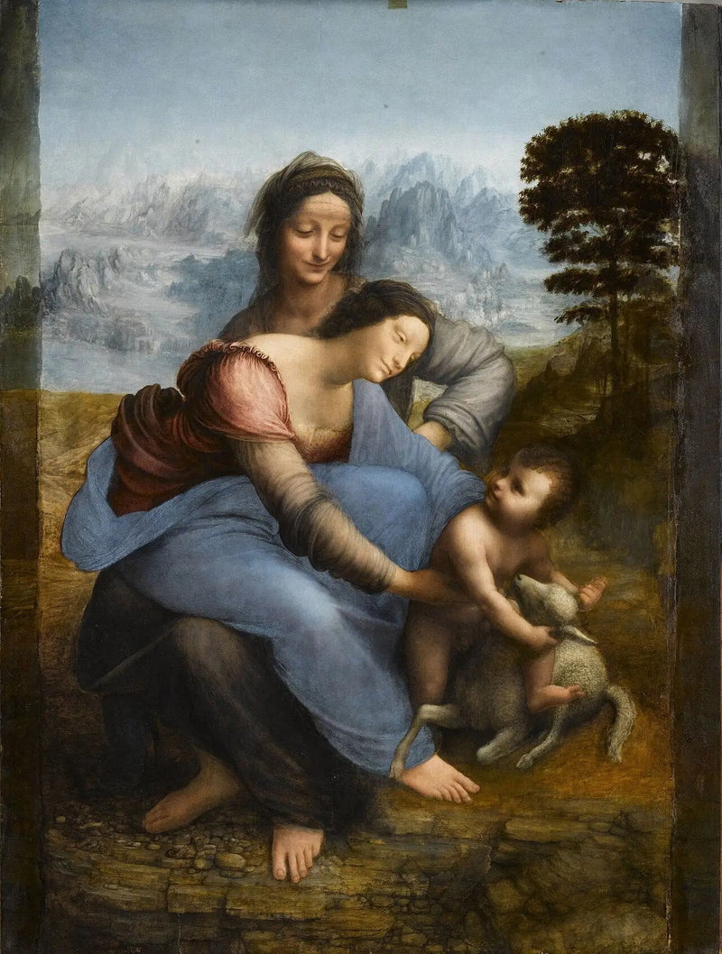 De Maagd, het Kind Jezus en heilige Anna - Leonardo da Vinci