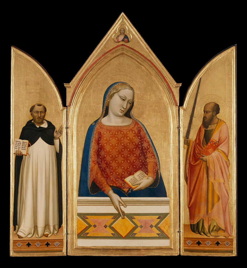 De Maagd Maria met de heiligen Thomas van Aquino en Paulus - Bernardo Daddi