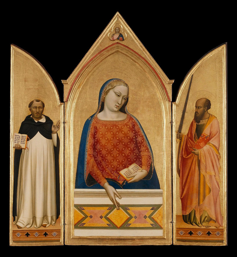 De Maagd Maria met de heiligen Thomas van Aquino en Paulus - Bernardo Daddi