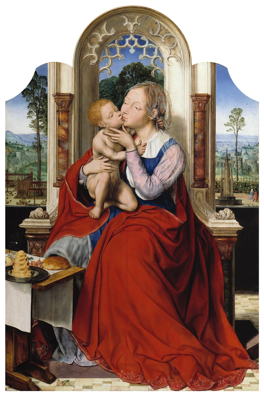 De geïnstalleerde Maagd Maria - Quentin Metsys