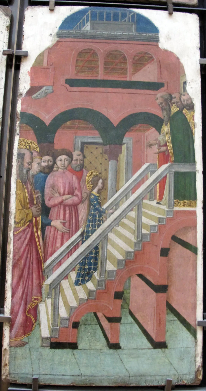 De Maagd die de treden van de Tempel beklimt - Giovanni Francesco da Rimini