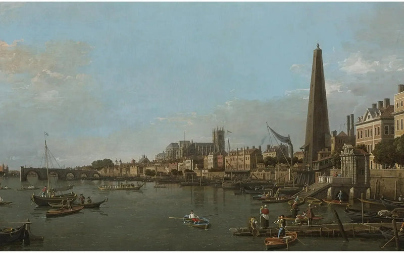 De stad Westminster vanaf de Theems, nabij de York Water Gate - Canaletto

Source:
La ville de Westminster depuis la Tamise, près de la York Water Gate - Canaletto