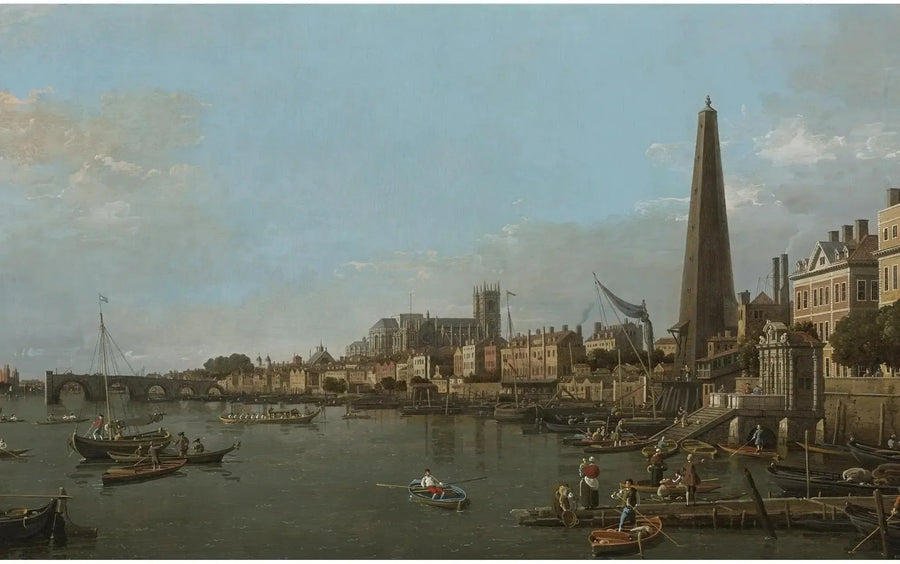 De stad Westminster vanaf de Theems, nabij de York Water Gate - Canaletto

Source:
La ville de Westminster depuis la Tamise, près de la York Water Gate - Canaletto