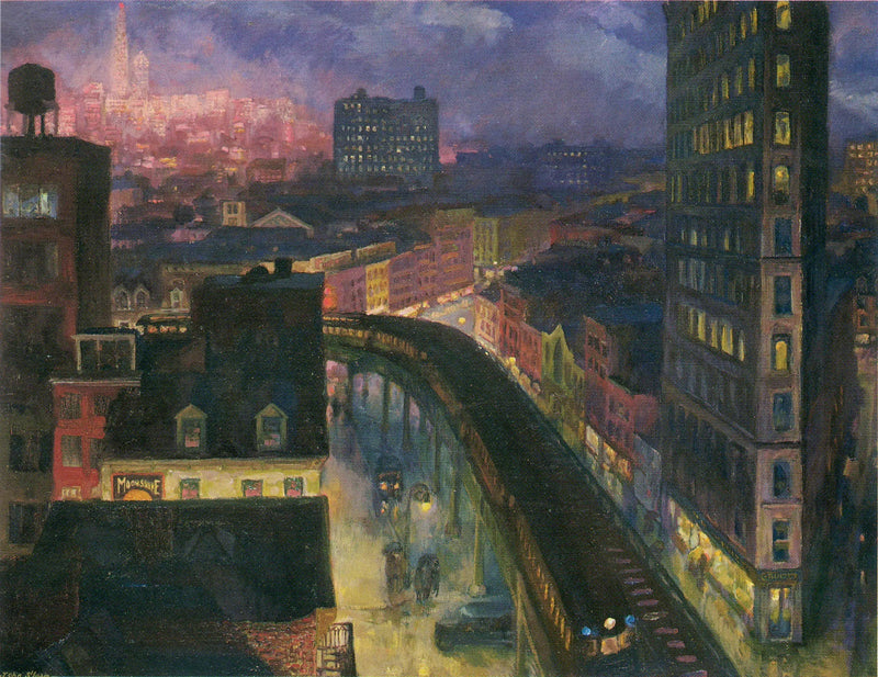 De stad vanaf Greenwich Village - John Sloan