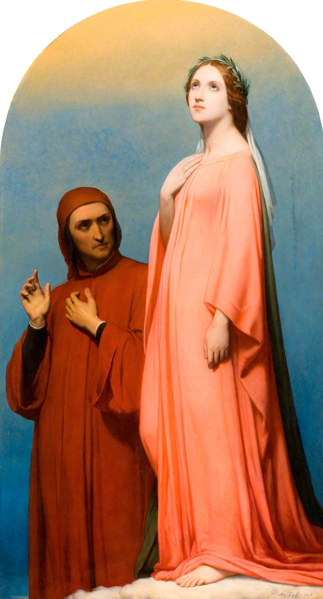 De Visie, Dante en Beatrice - Ary Scheffer