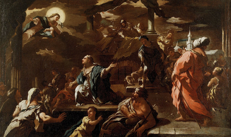 De Visie van Maria de Egyptische - Luca Giordano