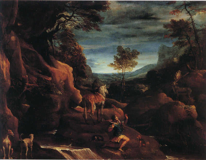 De visie van Sint-Eustatius - Annibale Carracci