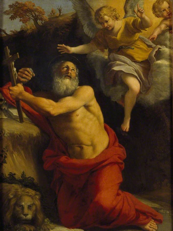 De visie van Sint-Jerome - Domenichino