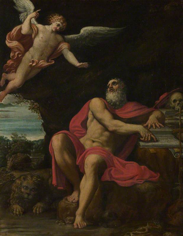 De visie van Sint-Jerome - Domenichino