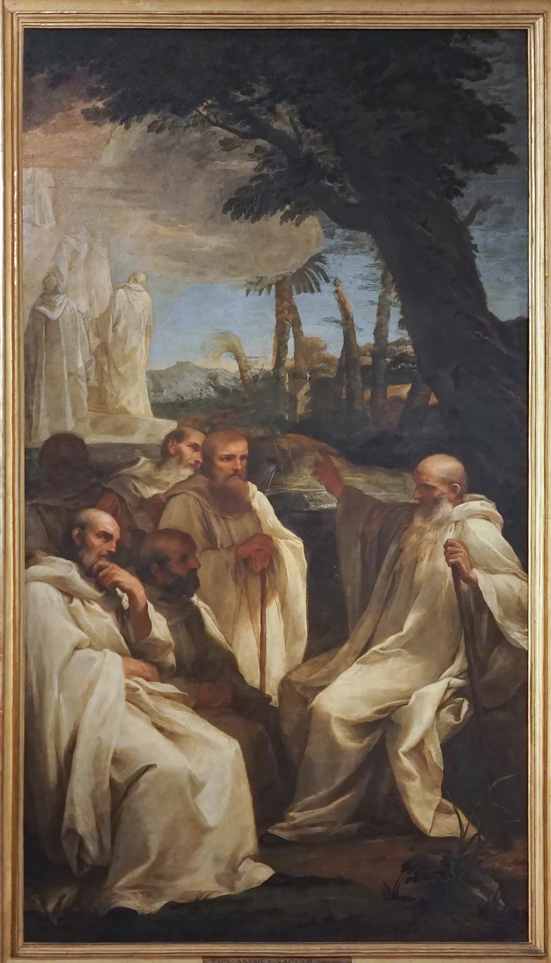De Visie van Sint Romualdus - Andrea Sacchi