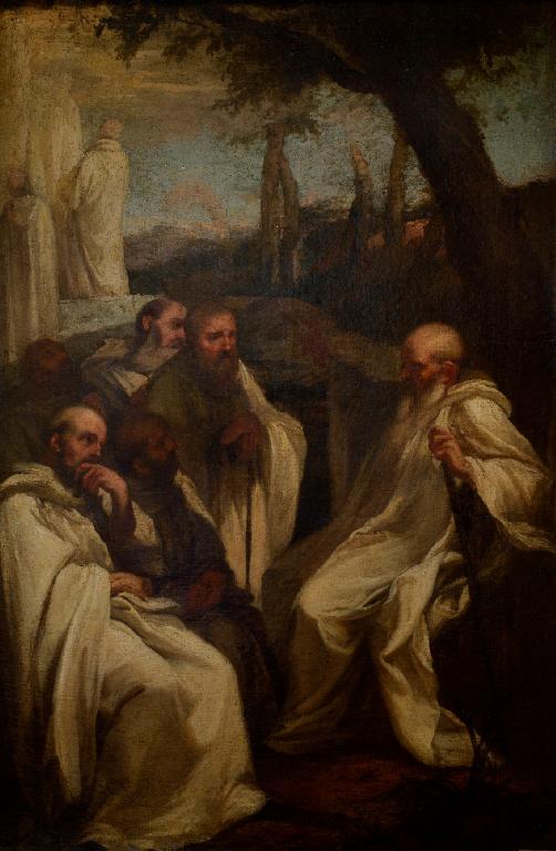 De visie van Sint Romualdus - Andrea Sacchi