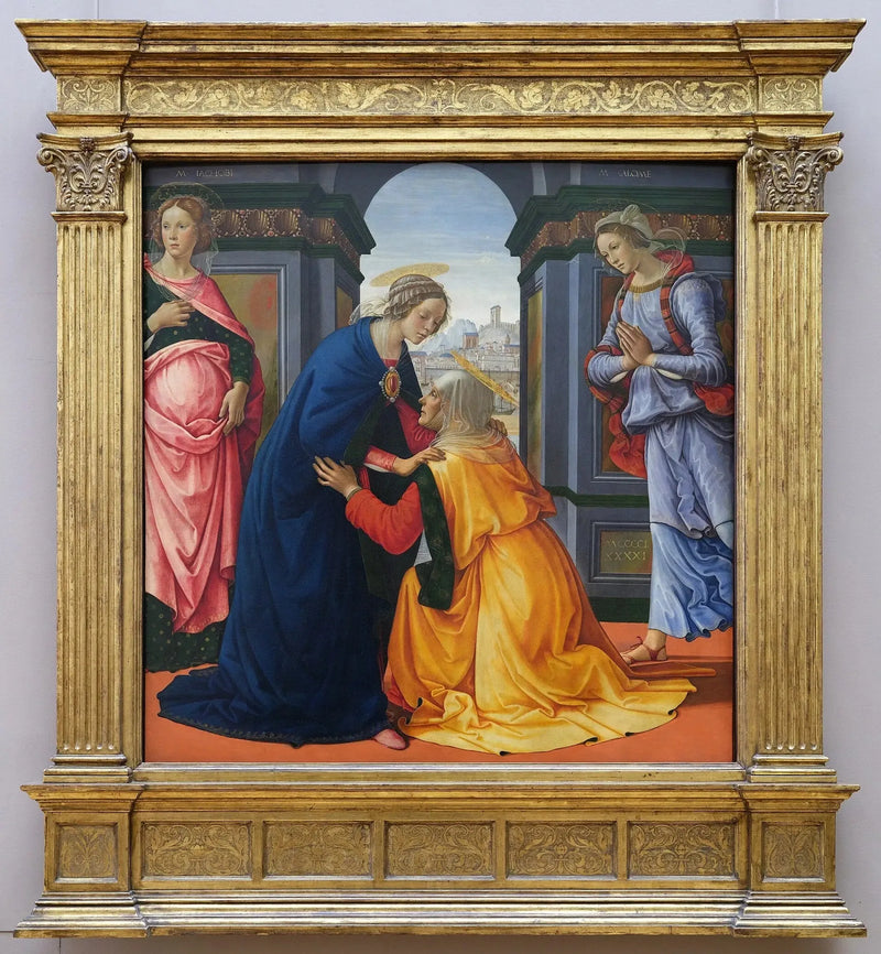 De Bezoeking met Maria-Jacobie en Maria-Salomé - Domenico Ghirlandaio