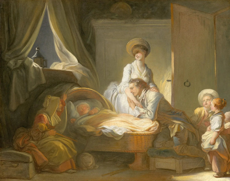Het bezoek aan de voedster - Jean-Honoré Fragonard