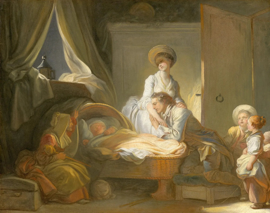 Het bezoek aan de voedster - Jean-Honoré Fragonard