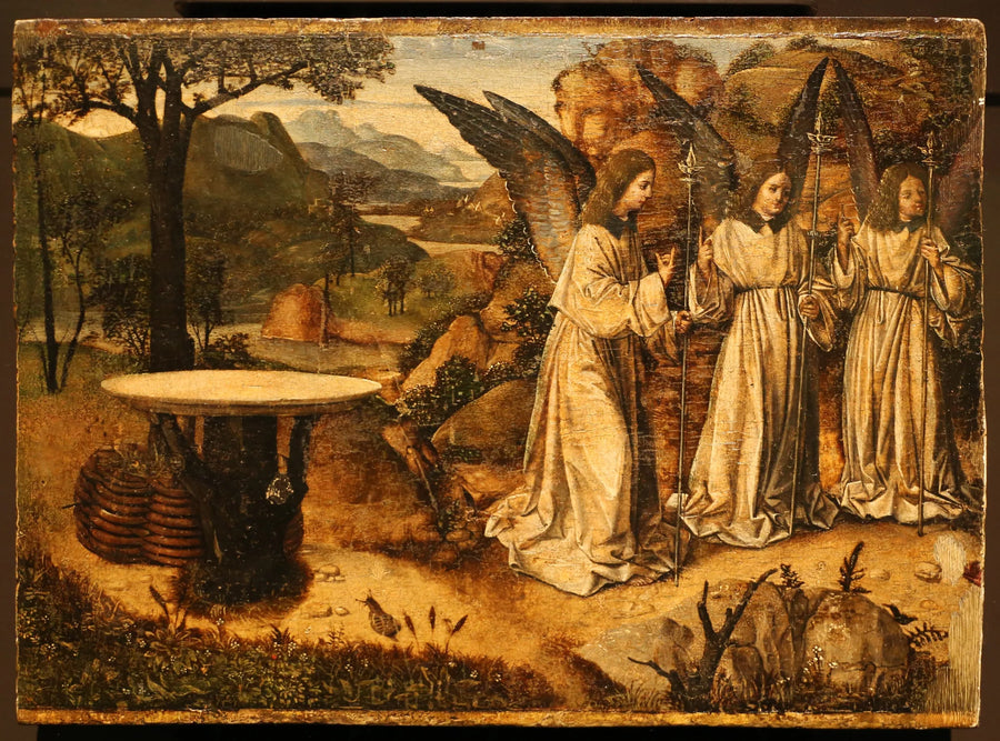 Het bezoek van de drie engelen aan Abraham - Antonello de Messina