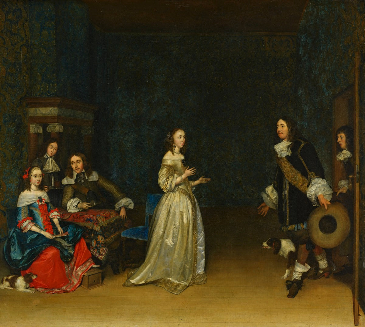 La Visite - Gerard ter Borch image 1 reproduction de peinture à l’huile
