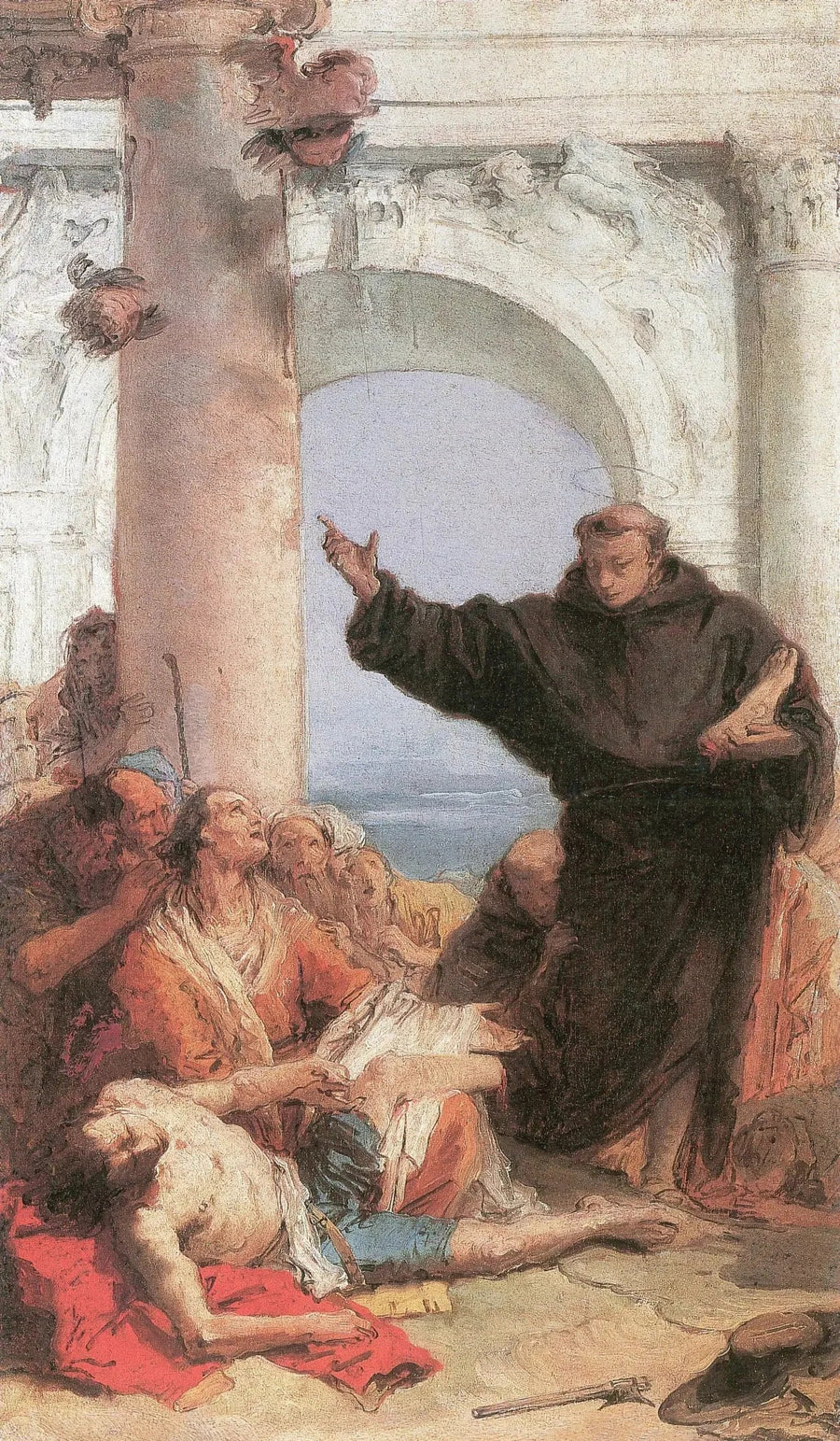 De wonderbaarlijke genezing van de boze zoon - Giovanni Battista Tiepolo