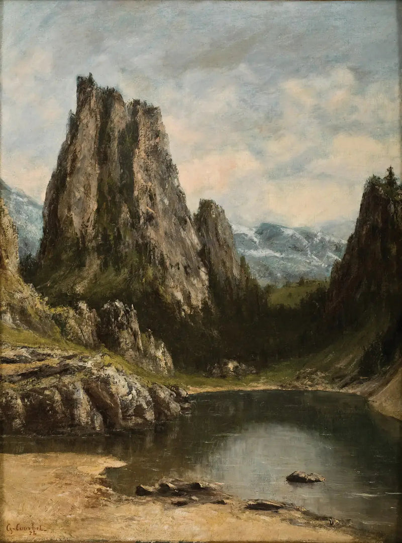 Meer in de bergen - Gustave Courbet