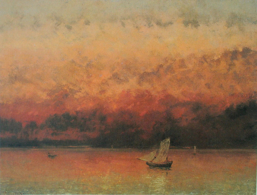 Lac Léman, zonsondergang - Gustave Courbet