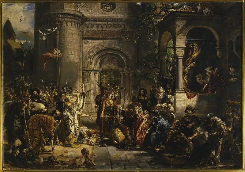 De ontvangst van de Joden, uit de serie « Geschiedenis van de beschaving in Polen » - Jan Matejko

Source:
L'accueil des Juifs, de la série « Histoire de la civilisation en Pologne » - Jan Matejko