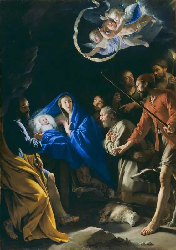 De Aanbidding van de herders - Philippe de Champaigne