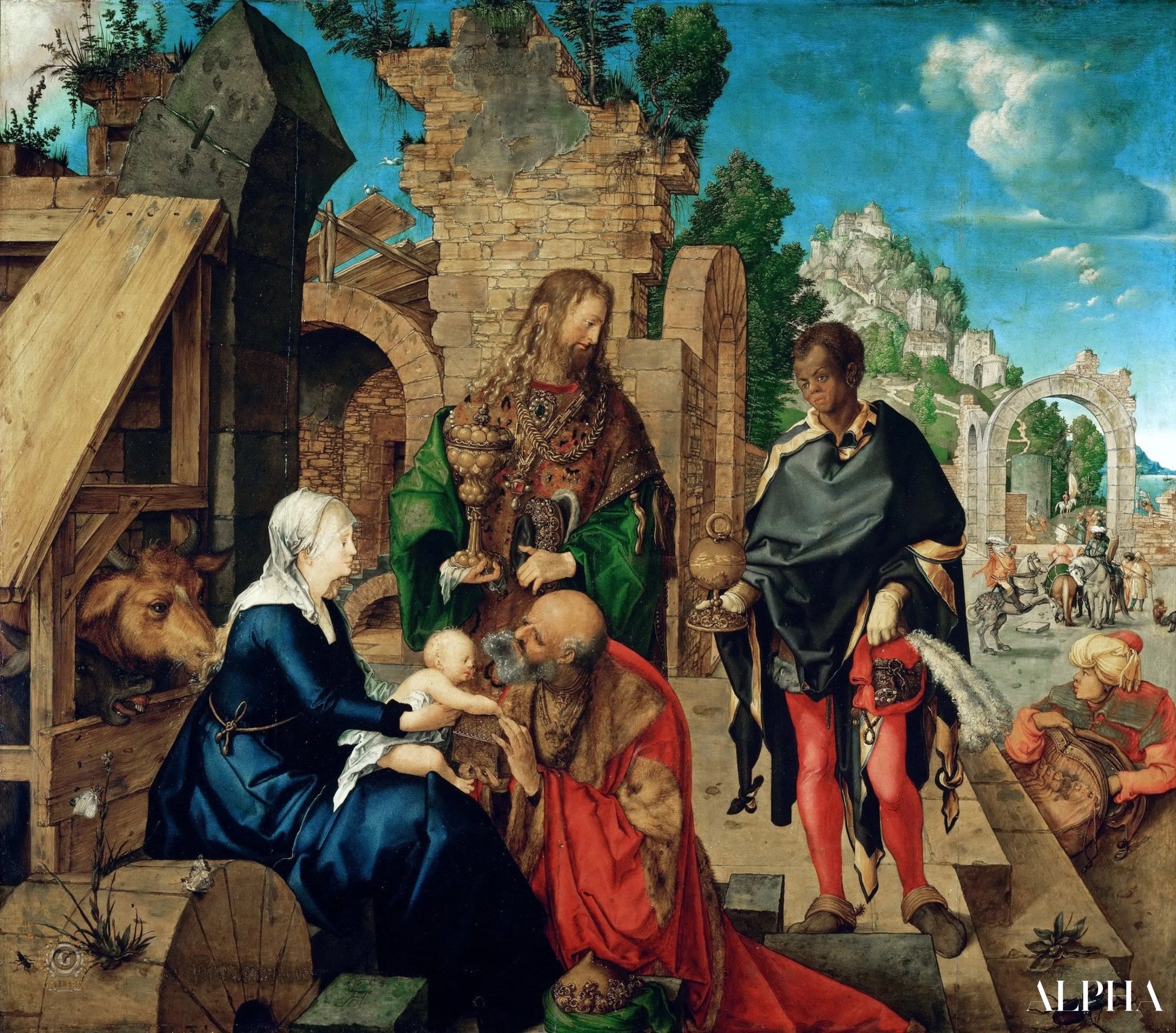 'De aanbidding van de wijzen - Albrecht Dürer - Hoogwaardige reproducties van schilderijen en kunstwerken'