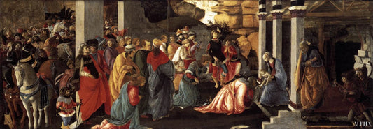 'De aanbidding van de koningen - Sandro Botticelli - Reproducties van schilderijen en hoogwaardige schilderijen'