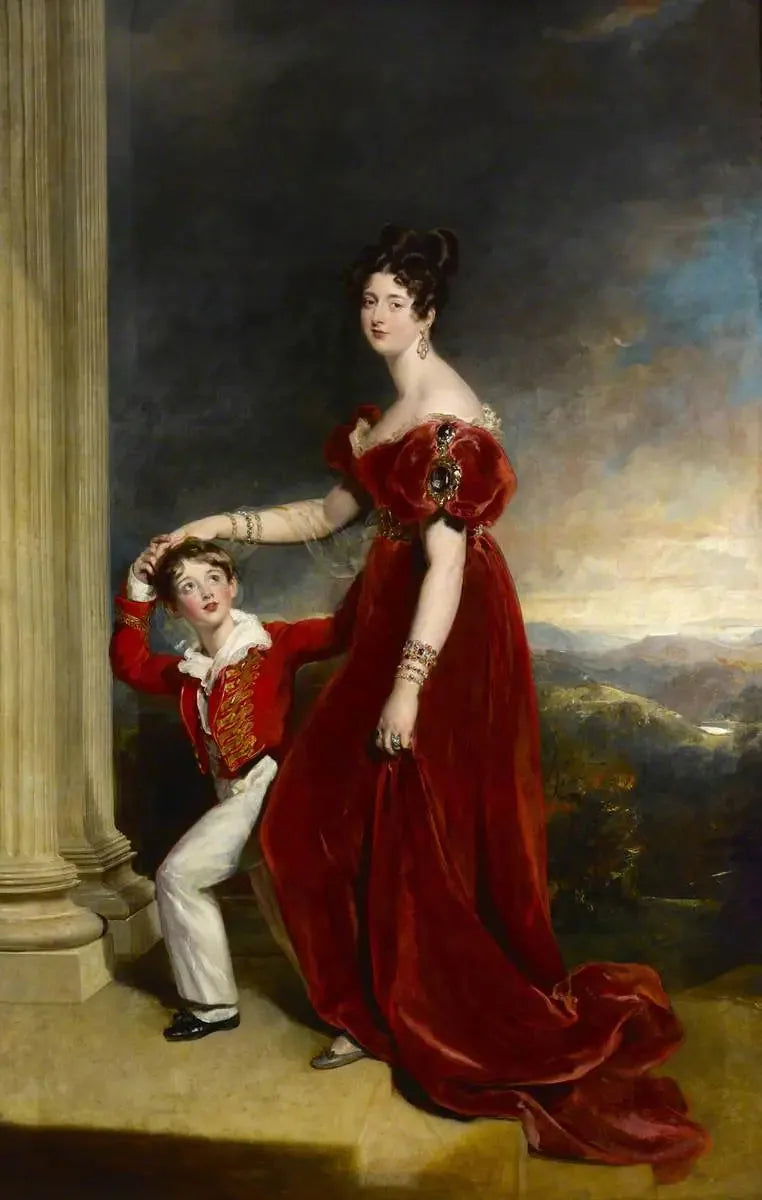 Lady Frances Anne Emily Vane-Tempest, markiezin de Londonderry (1800-1865) en haar zoon George Henry Robert Charles William Vane-Tempest, vicomte Seaham, later 5e markies de Londonderry (1821-1884) - Thomas Lawrence
