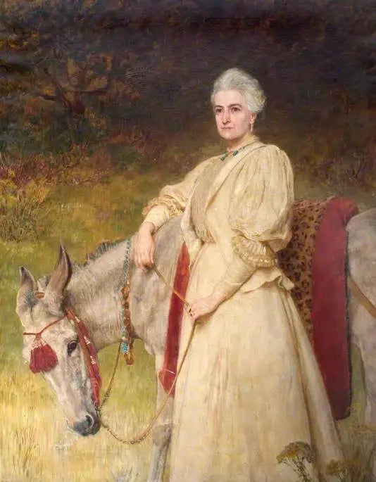 Lady Harriet Sarah Wantage (1837–1920) met haar Egyptische ezel - Briton Rivière

Source:
Lady Harriet Sarah Wantage (1837–1920) avec son âne égyptien - Briton Rivière